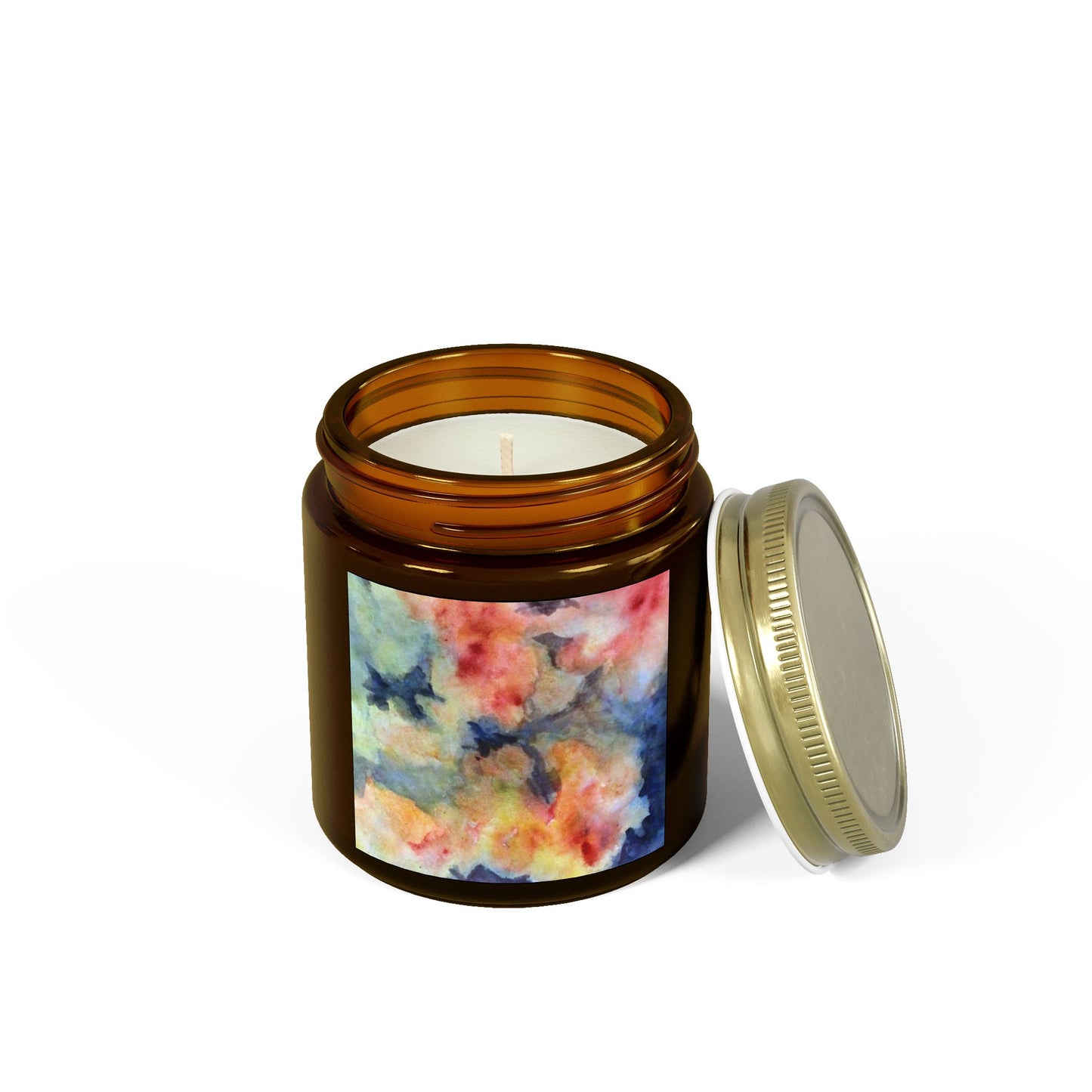 Aromatic Watercolor Candles - Coconut Apricot Wax (4oz, 9oz)