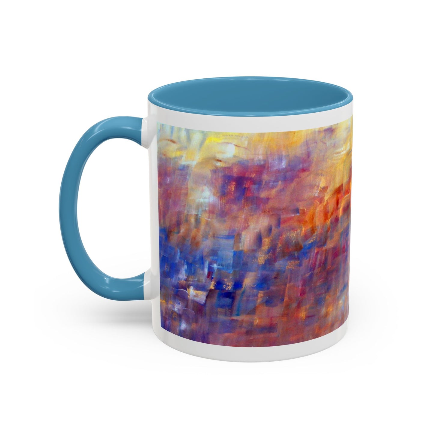 Vibrant Abstract Accent Coffee Mug - Artistic 11oz & 15oz for Coffee Lovers