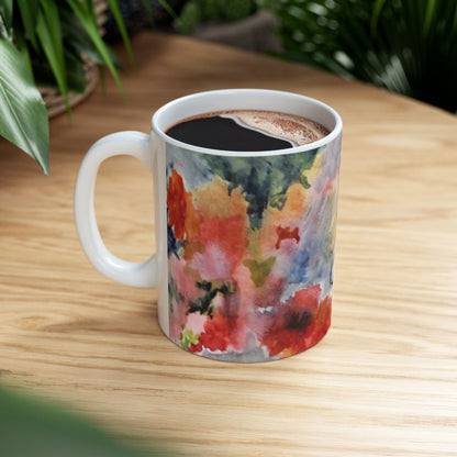 Colorful Watercolor Ceramic Mug - 11oz & 15oz - Perfect for Home & Office