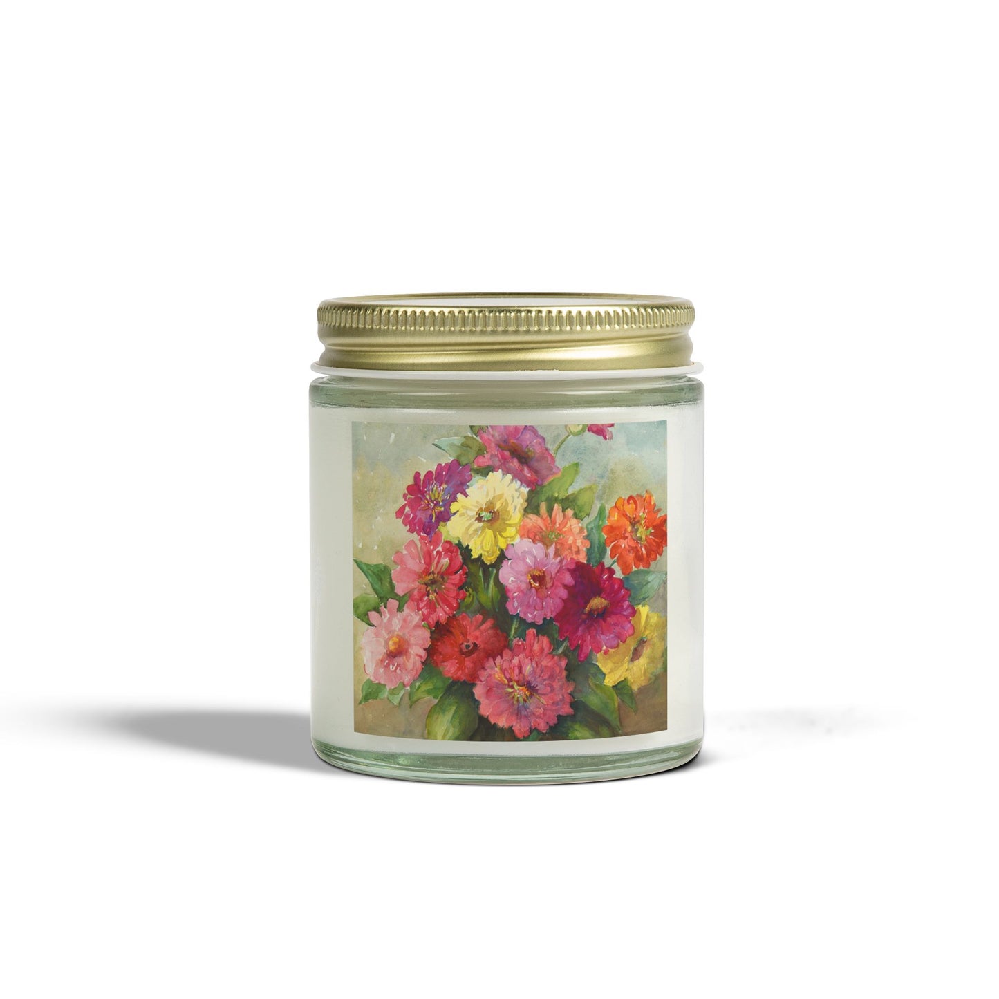 Floral Scented Candle - Coconut Apricot Wax (4oz, 9oz)