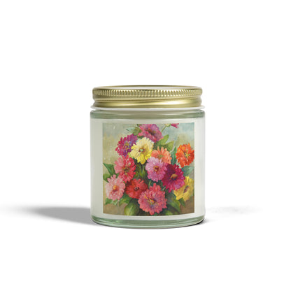 Floral Scented Candle - Coconut Apricot Wax (4oz, 9oz)