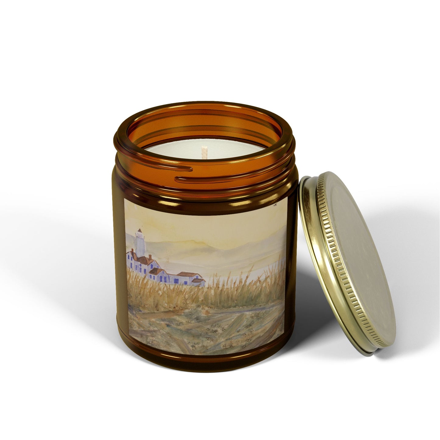 Cozy Coastal Escape Scented Candle - Coconut Apricot Wax (4oz, 9oz)