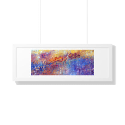 Vibrant Framed Horizontal Poster, Colorful Wall Art for Living Room, Abstract Home Decor, Modern Office Decoration, Unique Gift Idea,