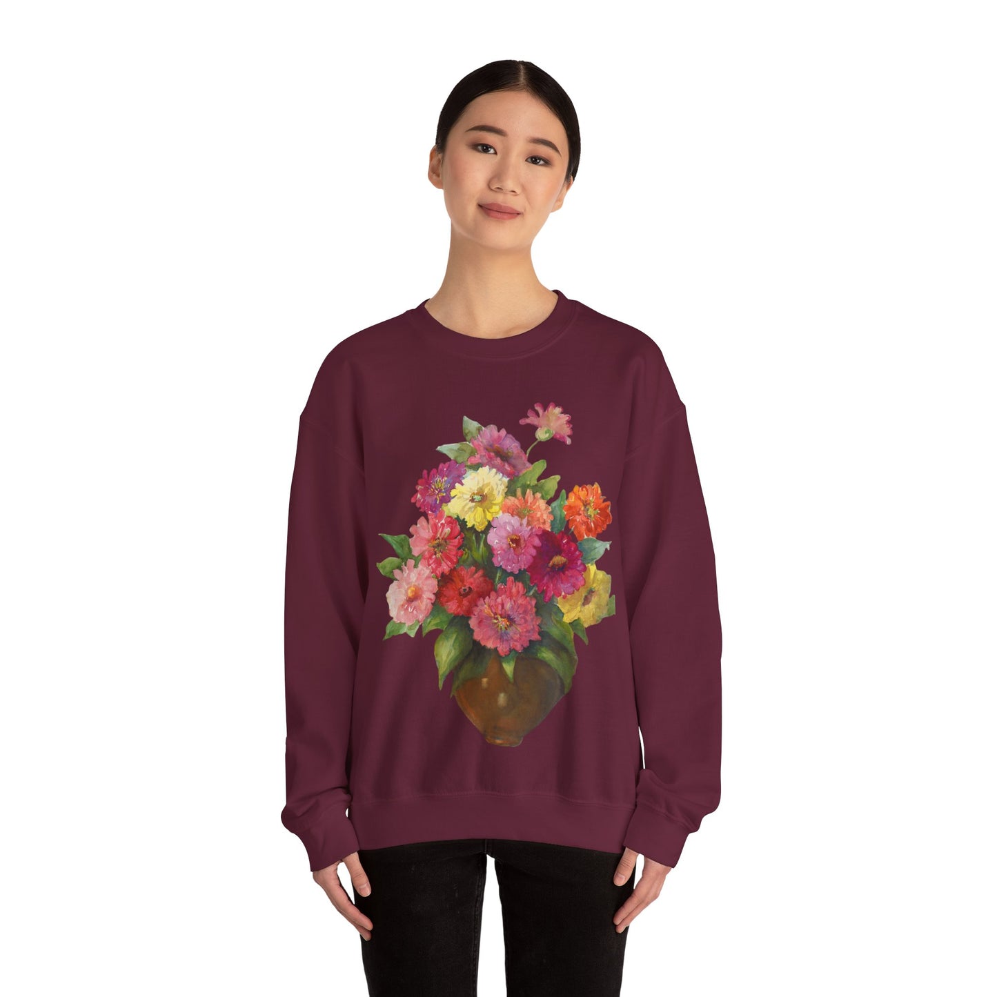 Everyday Is A Good Day For Watercolor - Floral Art Sweatshirt with Inspirational Quote