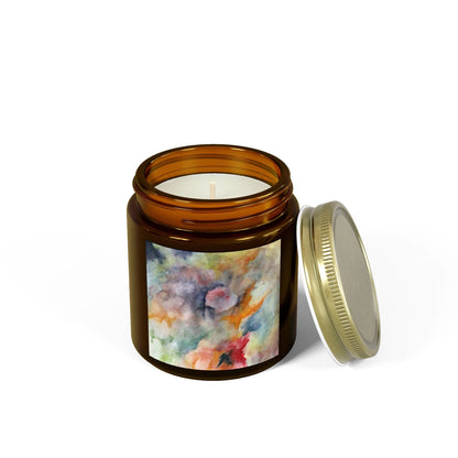 Aromatic Watercolor Scented Candles - Coconut Apricot Wax (4oz & 9oz)