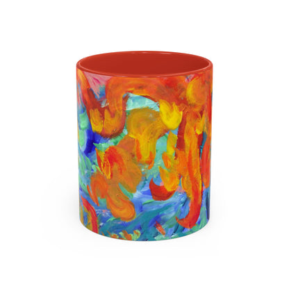 Vibrant Artistic Accent Coffee Mug - Colorful Paint Design for Art Lovers