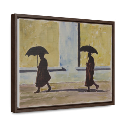 Canvas Wraps, Watercolor Two in the Rain, Home Decor, Wall Art, Gift Idea, Office Decor, fun - Gallery Canvas Wraps