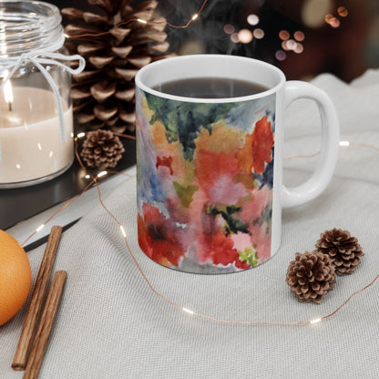 Colorful Watercolor Ceramic Mug - 11oz & 15oz - Perfect for Home & Office