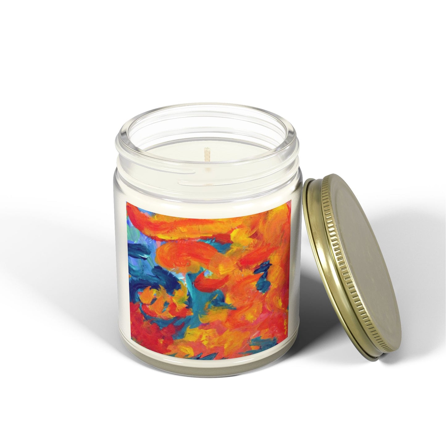 Vibrant Coconut Apricot Scented Candle – Aromatic Home Décor