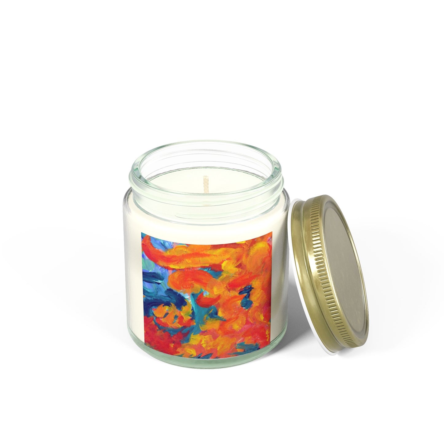 Vibrant Coconut Apricot Scented Candle – Aromatic Home Décor