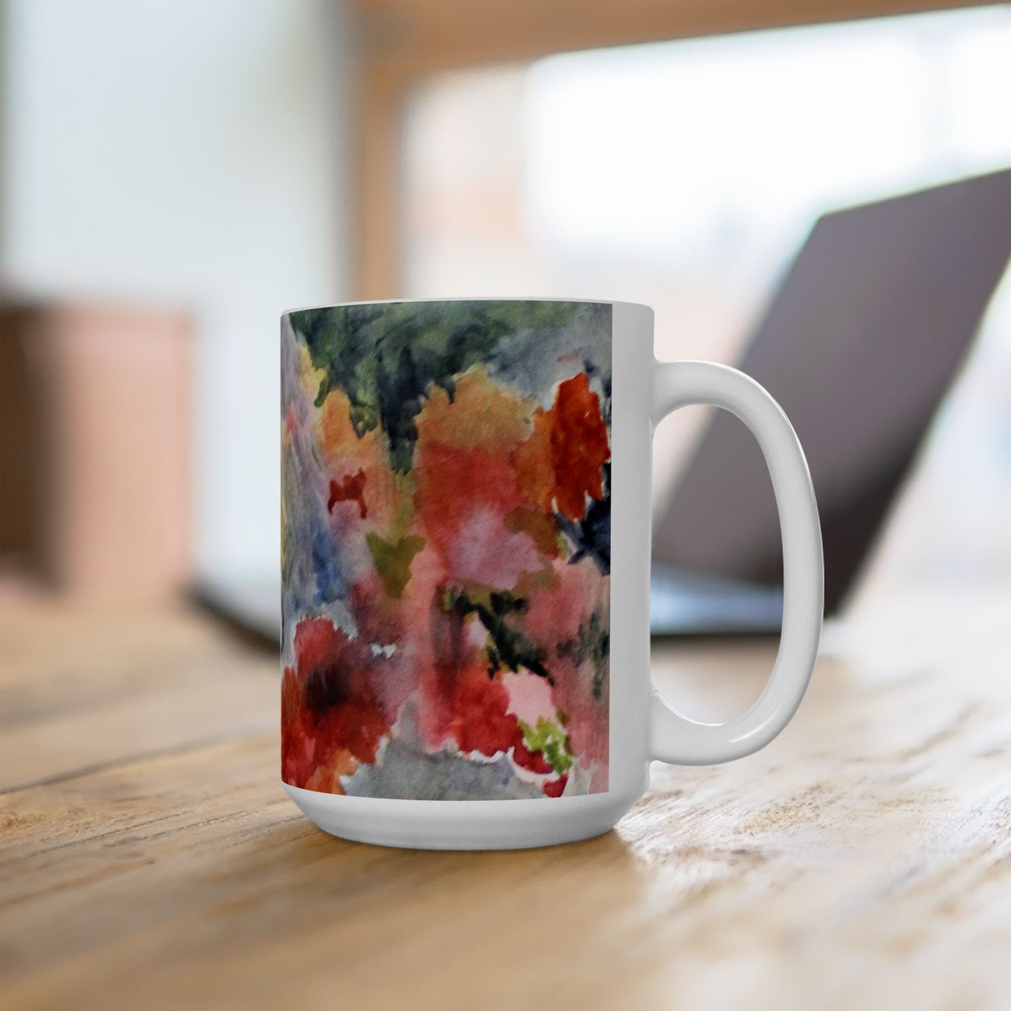 Colorful Watercolor Ceramic Mug - 11oz & 15oz - Perfect for Home & Office