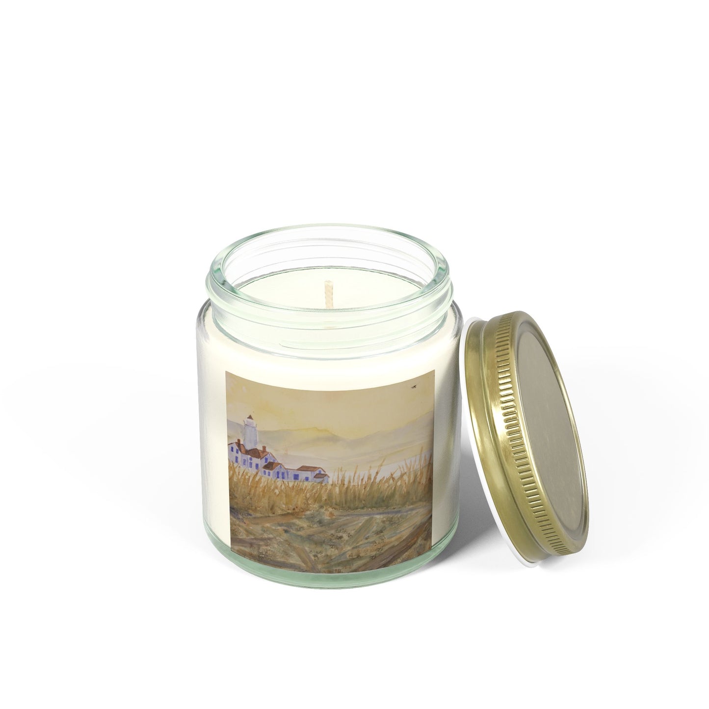 Cozy Coastal Escape Scented Candle - Coconut Apricot Wax (4oz, 9oz)