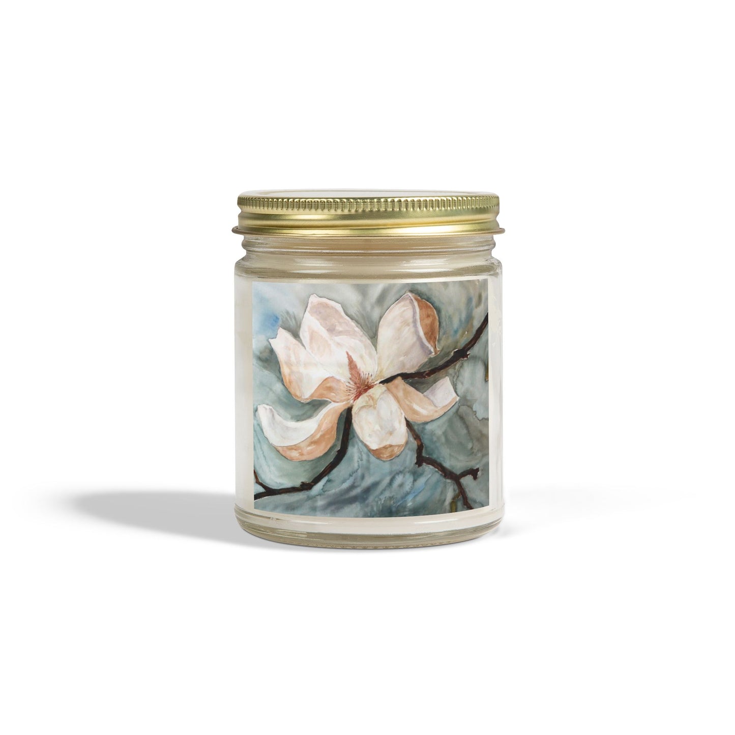 Coconut Apricot Scented Candle - Magnolia Blossom - Cozy Home Fragrance for Relaxation