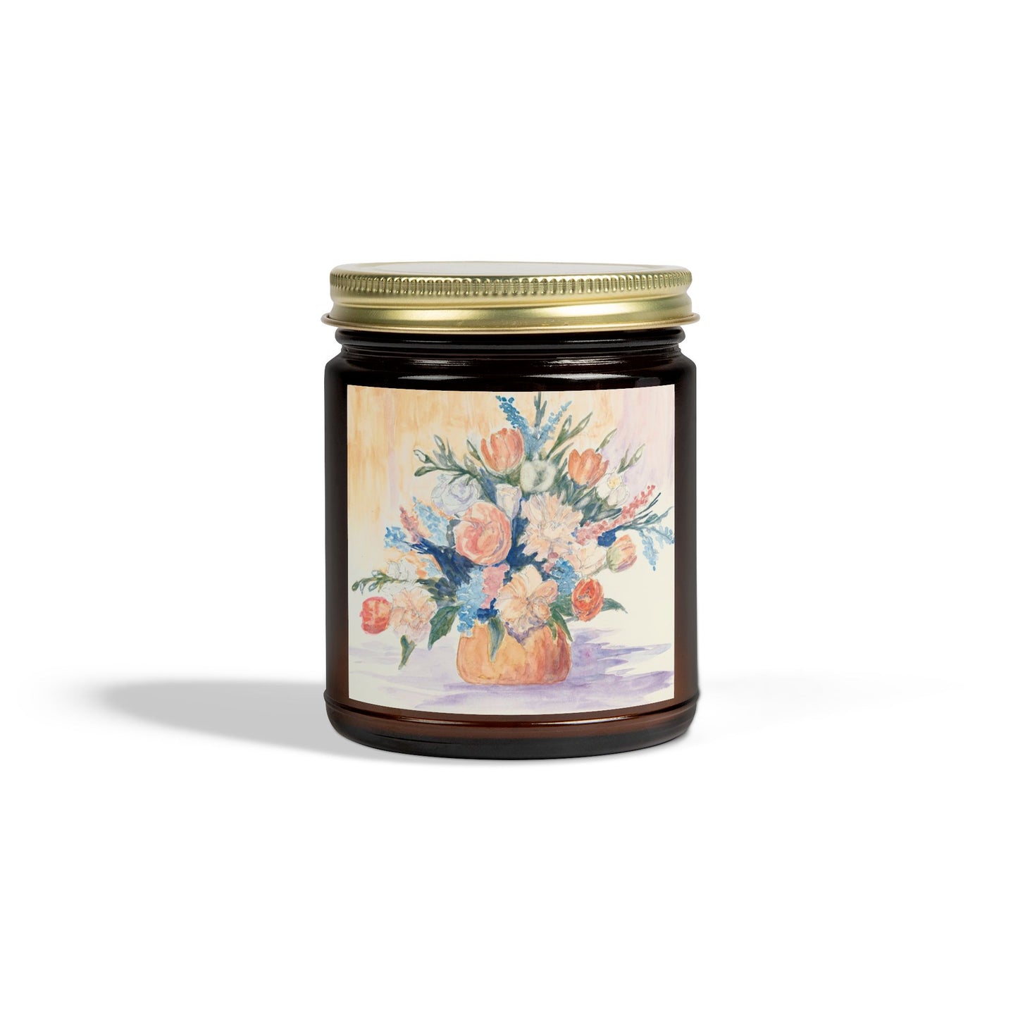 Floral Scented Candles - Coconut Apricot Wax (4oz, 9oz) | Perfect for Home Decor & Gifting