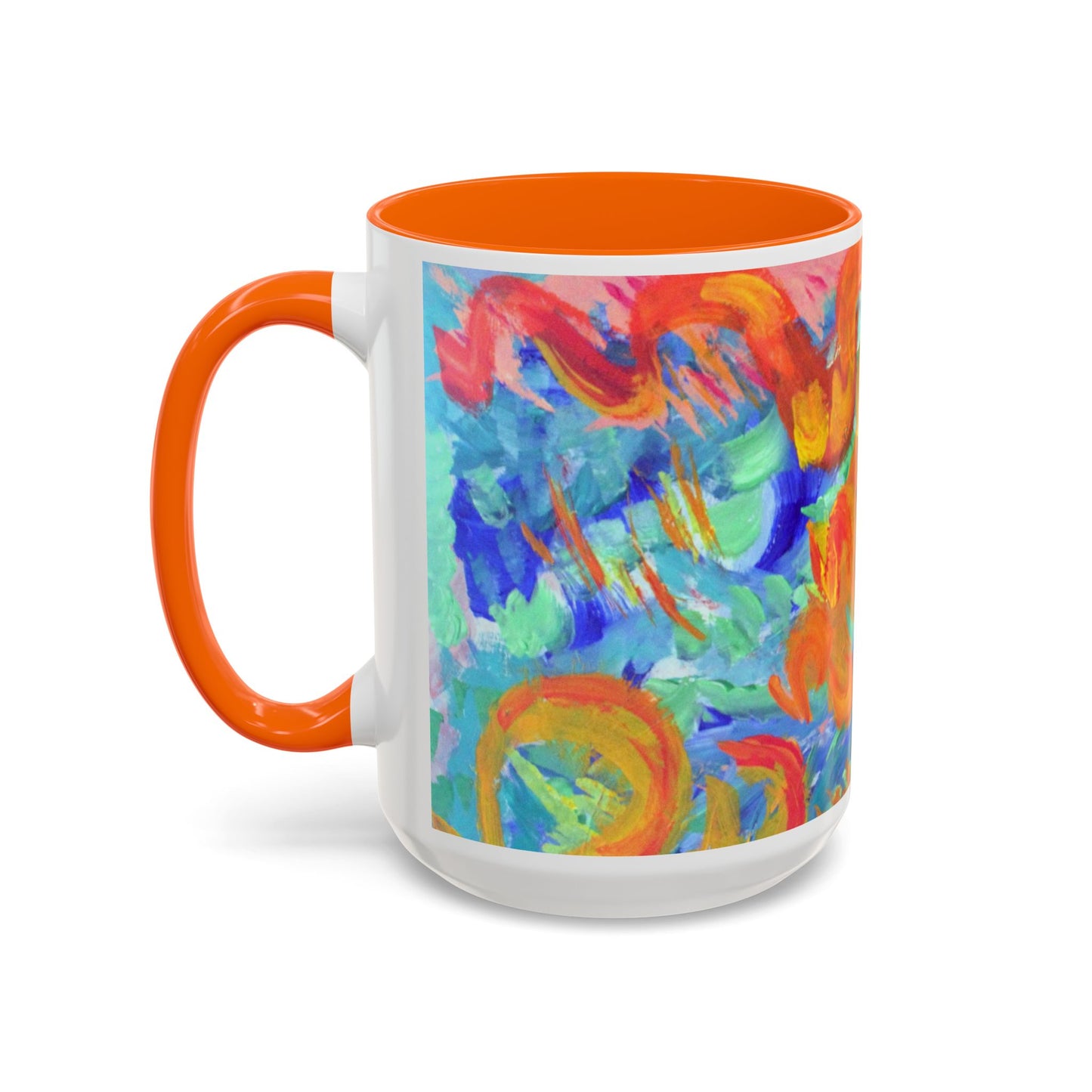 Vibrant Artistic Accent Coffee Mug - Colorful Paint Design for Art Lovers