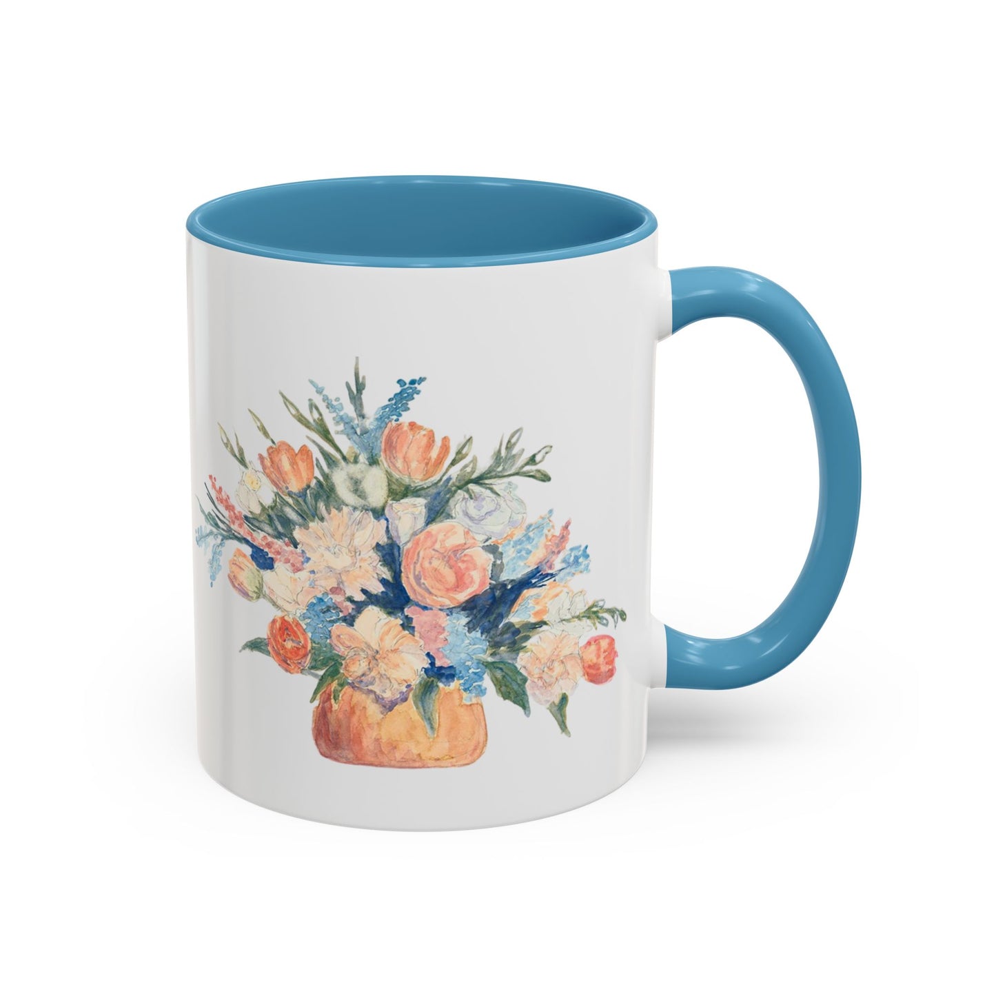 Floral Accent Coffee Mug - Vibrant Blossom Design for Home or Office, Perfect Gift for Flower Lovers