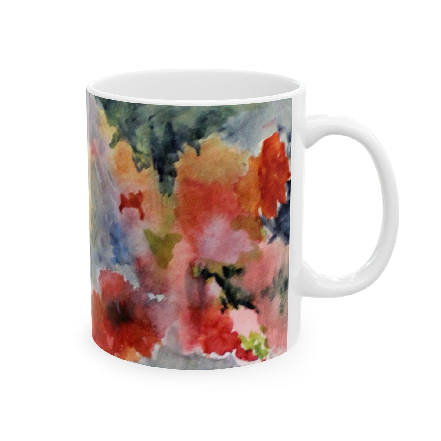 Colorful Watercolor Ceramic Mug - 11oz & 15oz - Perfect for Home & Office