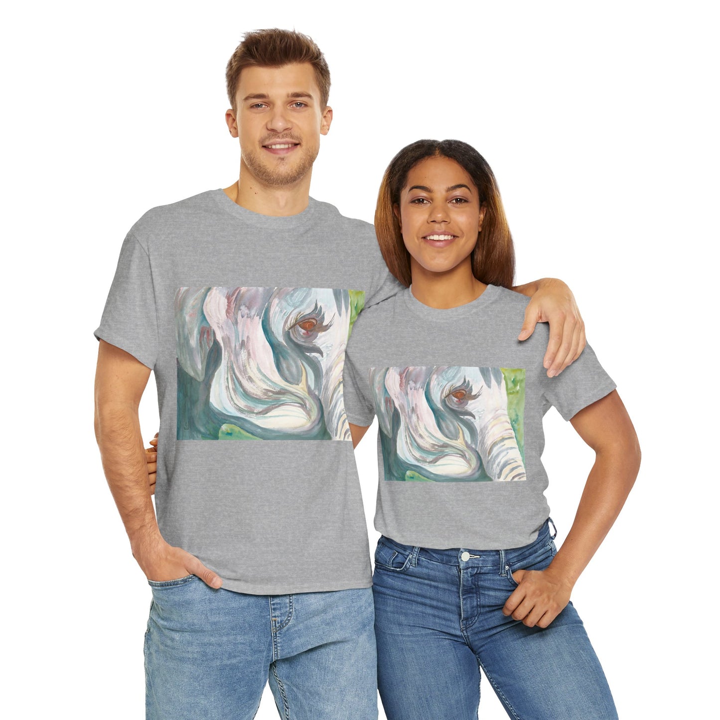 I Travel With My Trunk Out Front - Elephant Watercolor T-shirt, Unique Summery Gift for All Ages - Fun Tee, Unisex Garment-Dyed Shirt