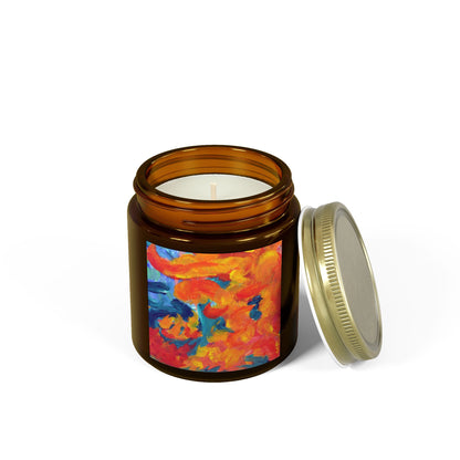 Vibrant Coconut Apricot Scented Candle – Aromatic Home Décor