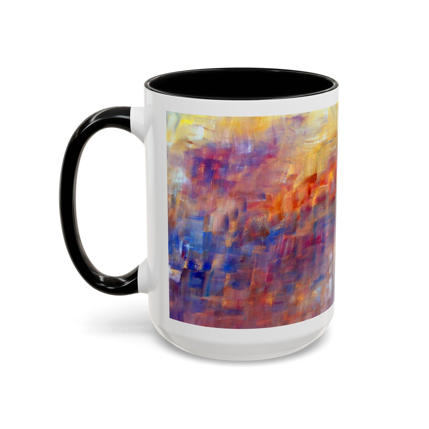 Vibrant Abstract Accent Coffee Mug - Artistic 11oz & 15oz for Coffee Lovers