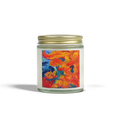 Vibrant Coconut Apricot Scented Candle – Aromatic Home Décor