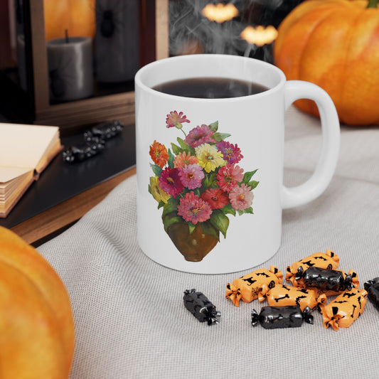 Floral Ceramic Mug – 11oz & 15oz – Perfect Gift for Nature Lovers