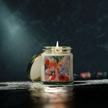 Floral Scented Candle | Coconut Apricot Wax | 4oz & 9oz