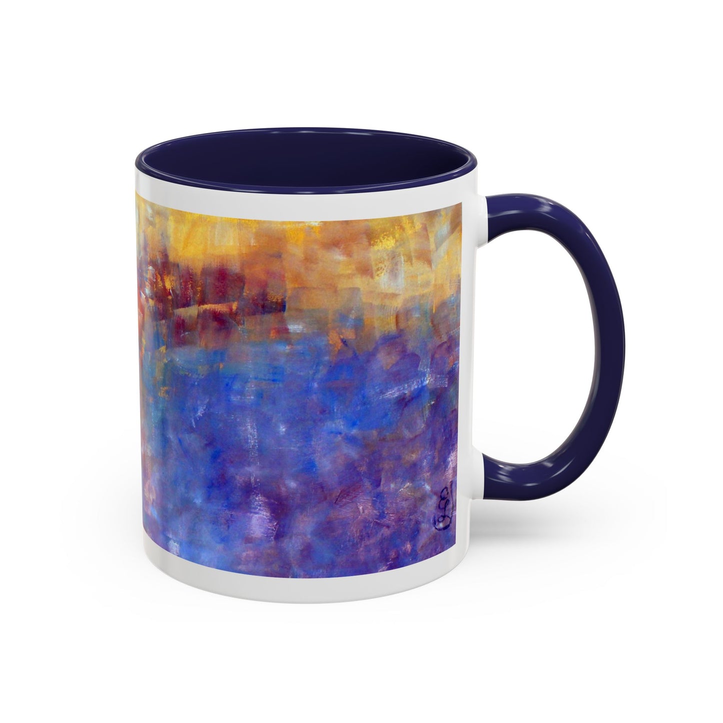 Vibrant Abstract Accent Coffee Mug - Artistic 11oz & 15oz for Coffee Lovers