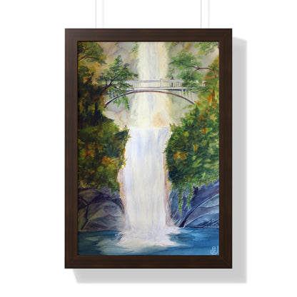 Serene Waterfall Vertical Poster, Nature Art Print, Home Decor, Gift for Nature Lovers, Wall Art for Living Room, Gift for Housewarming