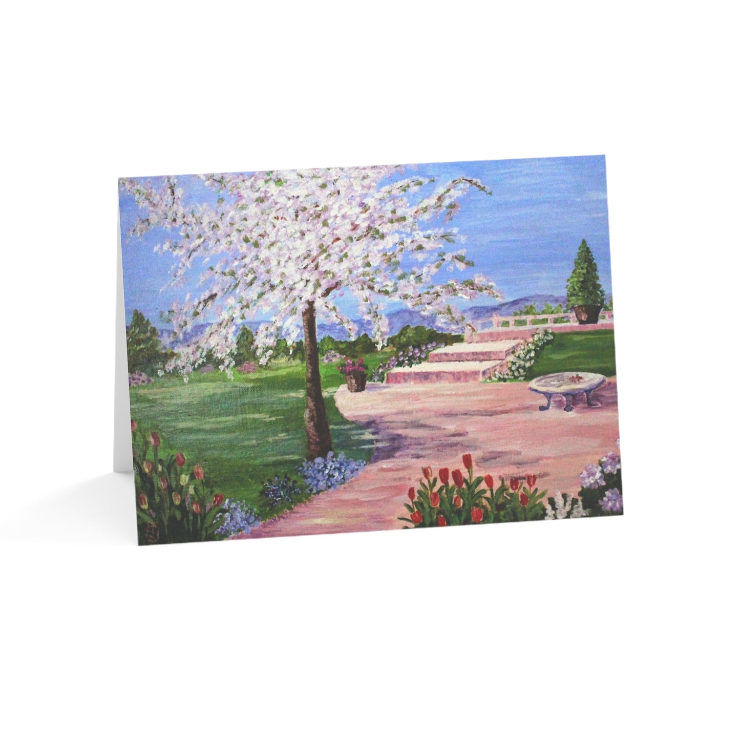 Elegant Floral Greeting Cards Set - 1, 10, 30, and 50pcs