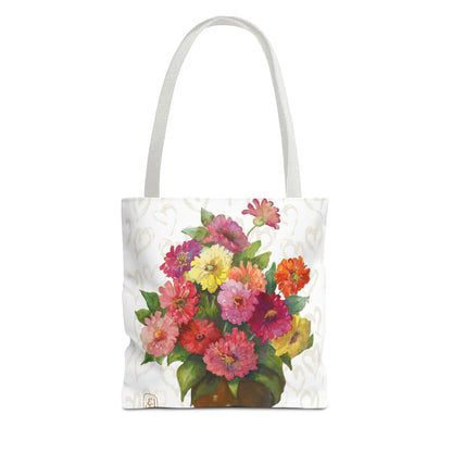 Floral Tote Bag - Vibrant Flower Design for Shopping, Beach, Travel, Mother's Day, Birthday Gift, Eco-Friendly