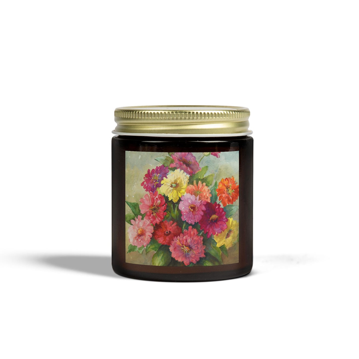 Floral Scented Candle - Coconut Apricot Wax (4oz, 9oz)