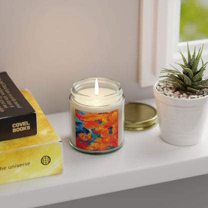 Vibrant Coconut Apricot Scented Candle – Aromatic Home Décor