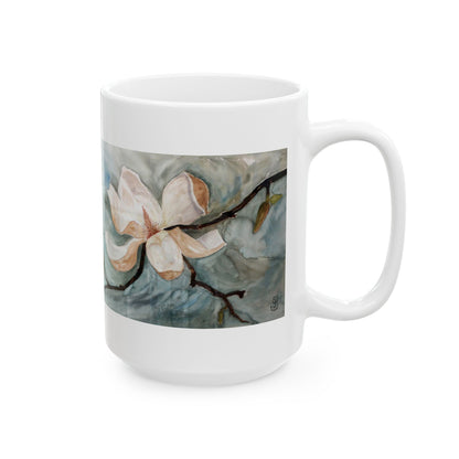 Elegant Watercolor Flower Ceramic Mug - Perfect Gift for Floral Lovers