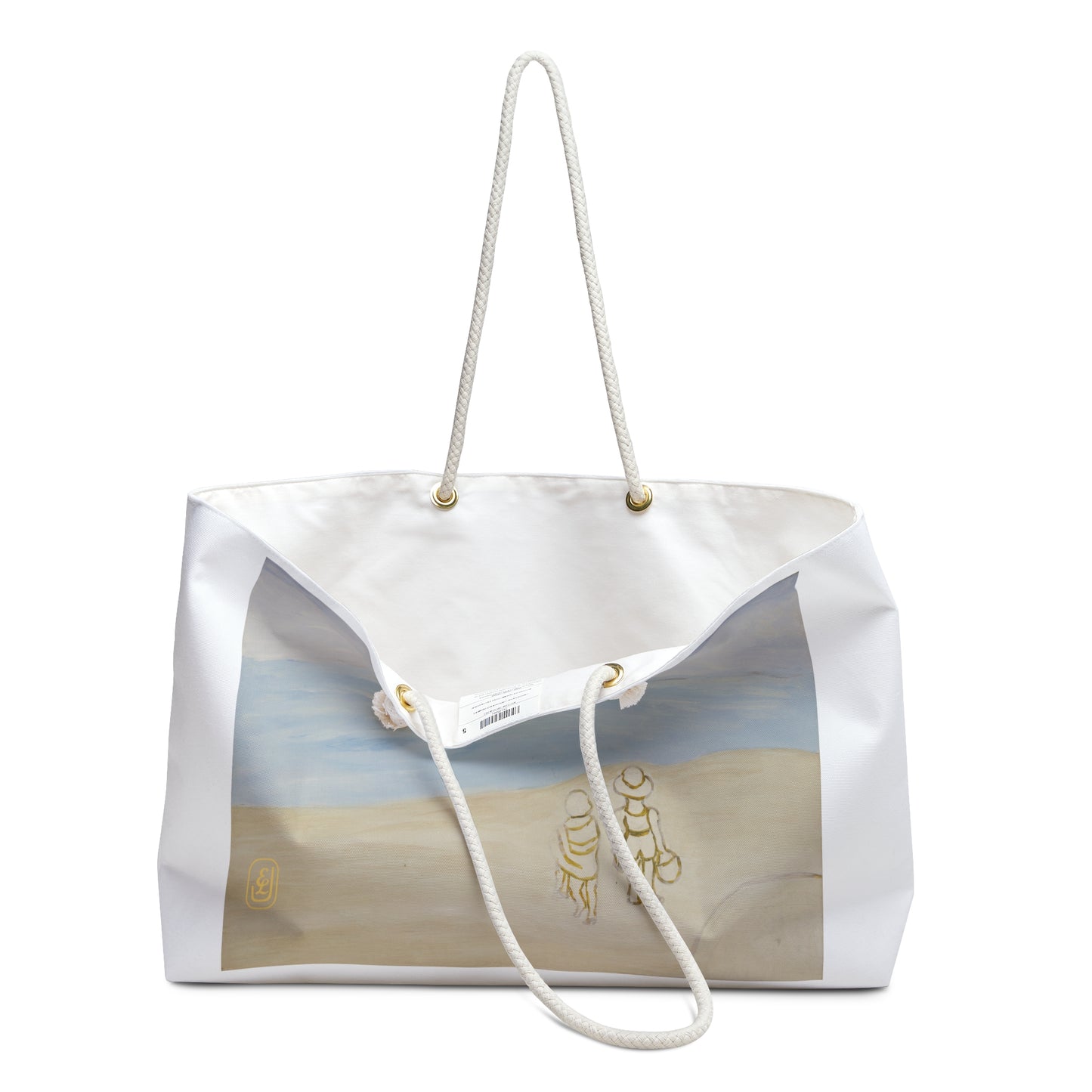 Watercolor Beach Weekender Bag, Fun Travel Carry-All, Great Gift, Unique Summer Tote, Vacation Duffle, Coastal Getaway Large Handbag