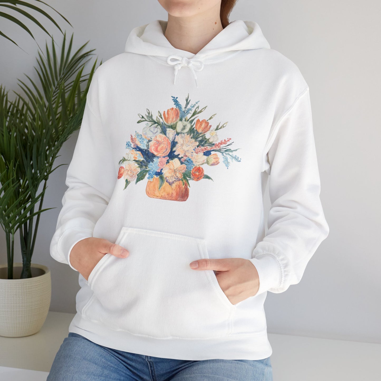 Floral Bouquet Unisex Hoodie - Cozy Heavy Blend Sweatshirt for Nature Lovers