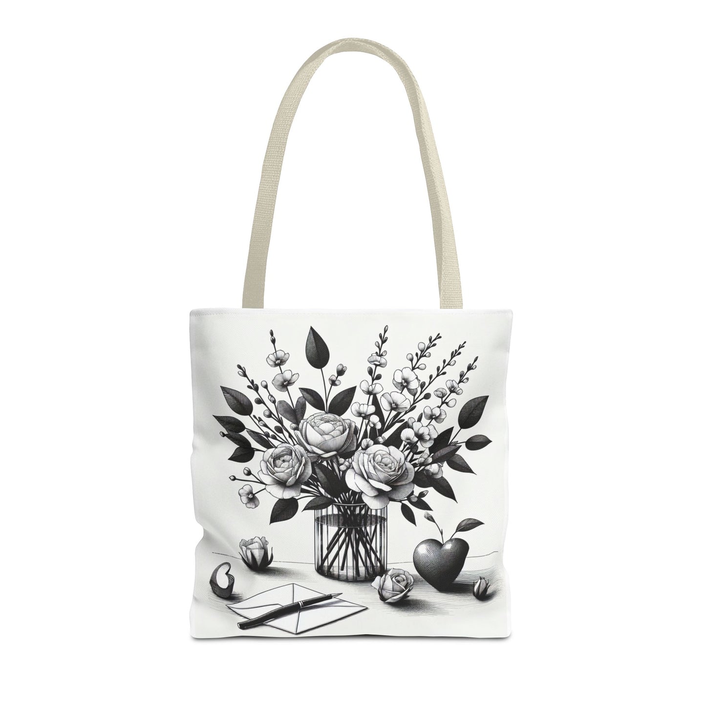 Floral Tote Bag - Vibrant Flower Design for Shopping, Beach, Travel, Mother's Day, Birthday Gift, Eco-Friendly