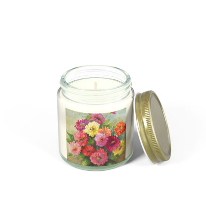 Floral Scented Candle - Coconut Apricot Wax (4oz, 9oz)