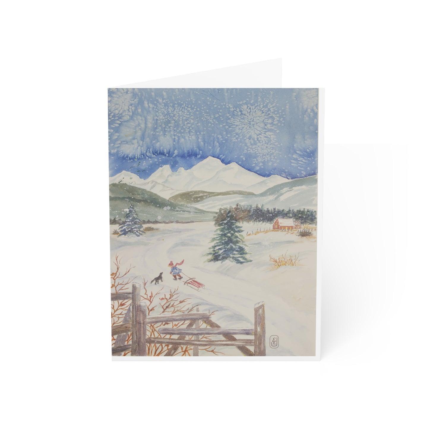 Winter Landscape Greeting Cards – Set of 1, 10, 30, or 50pcs – Perfect for Holidays and Celebrations