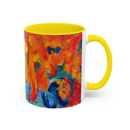 Vibrant Artistic Accent Coffee Mug - Colorful Paint Design for Art Lovers