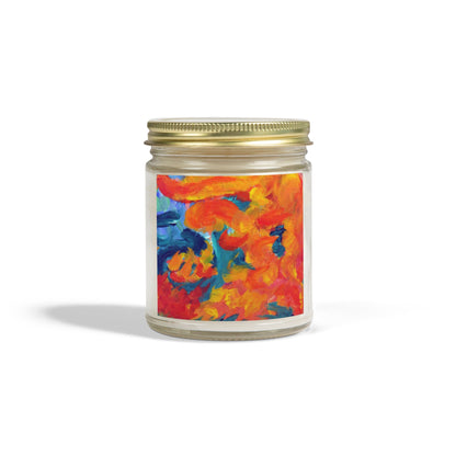 Vibrant Coconut Apricot Scented Candle – Aromatic Home Décor