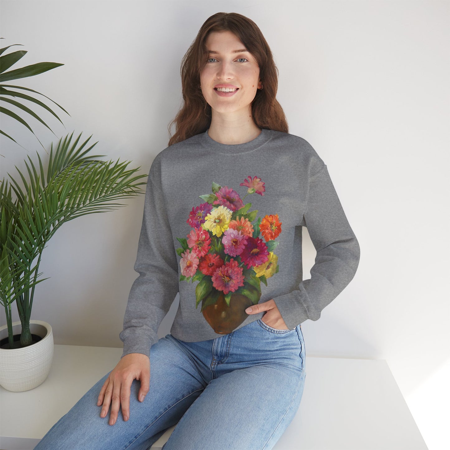 Everyday Is A Good Day For Watercolor - Floral Art Sweatshirt with Inspirational Quote