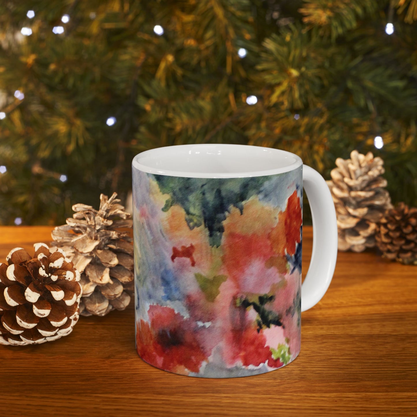 Colorful Watercolor Ceramic Mug - 11oz & 15oz - Perfect for Home & Office