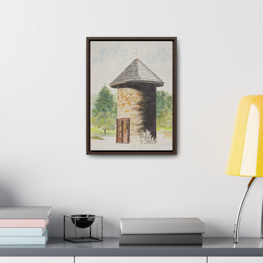 Canvas Wraps, Grain Tower Watercolor Vertical Frame Art Print for country Fun Gift, Wall Decor, Home or Office Decoration