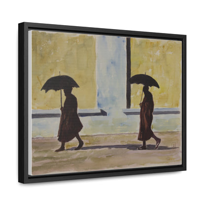 Canvas Wraps, Watercolor Two in the Rain, Home Decor, Wall Art, Gift Idea, Office Decor, fun - Gallery Canvas Wraps