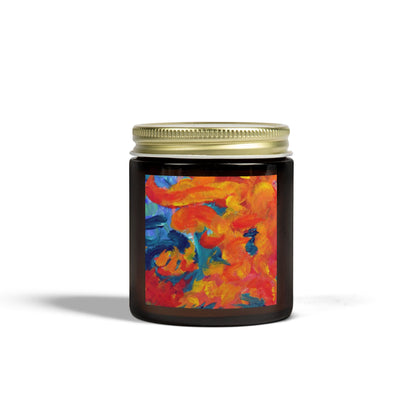 Vibrant Coconut Apricot Scented Candle – Aromatic Home Décor