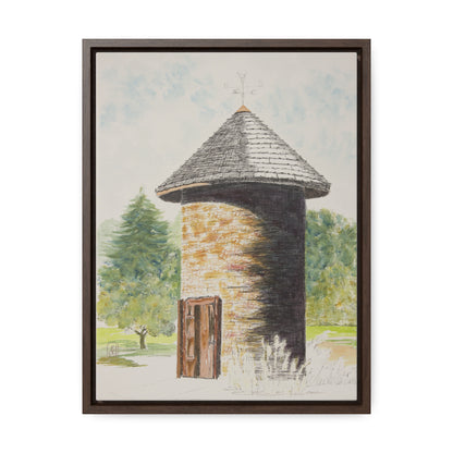 Canvas Wraps, Grain Tower Watercolor Vertical Frame Art Print for country Fun Gift, Wall Decor, Home or Office Decoration