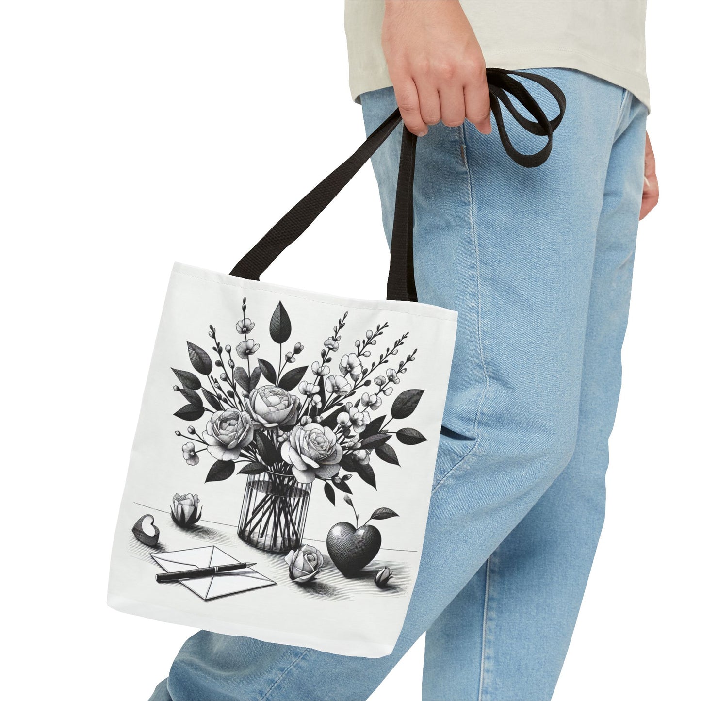 Floral Tote Bag - Vibrant Flower Design for Shopping, Beach, Travel, Mother's Day, Birthday Gift, Eco-Friendly