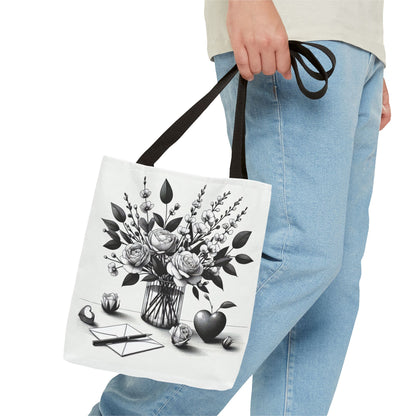 Floral Tote Bag - Vibrant Flower Design for Shopping, Beach, Travel, Mother's Day, Birthday Gift, Eco-Friendly