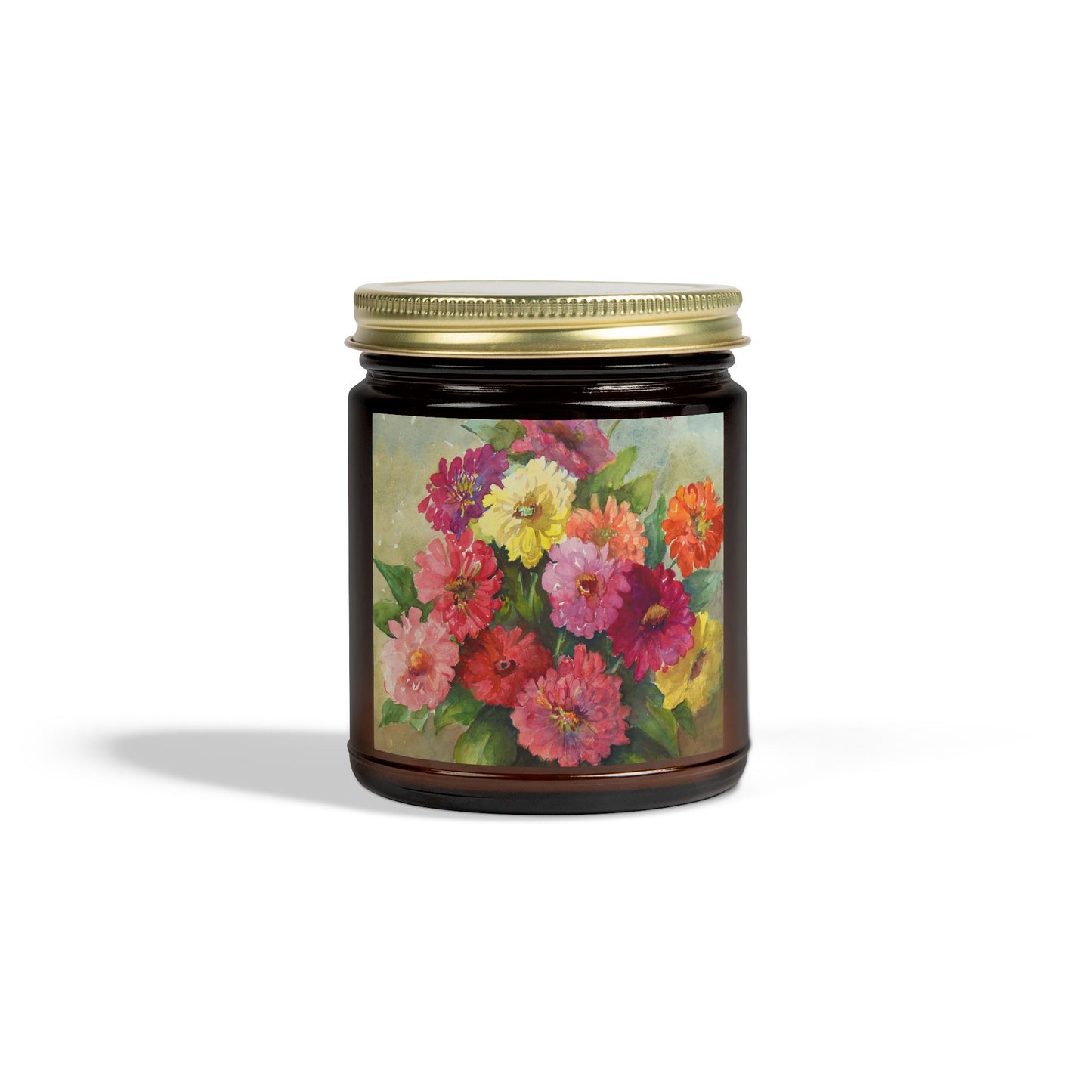 Floral Scented Candle - Coconut Apricot Wax (4oz, 9oz)